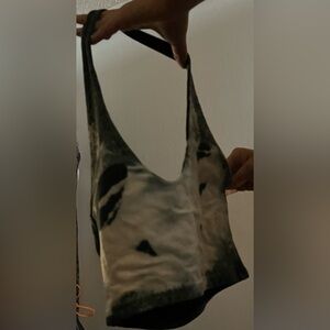 green bleached halter top